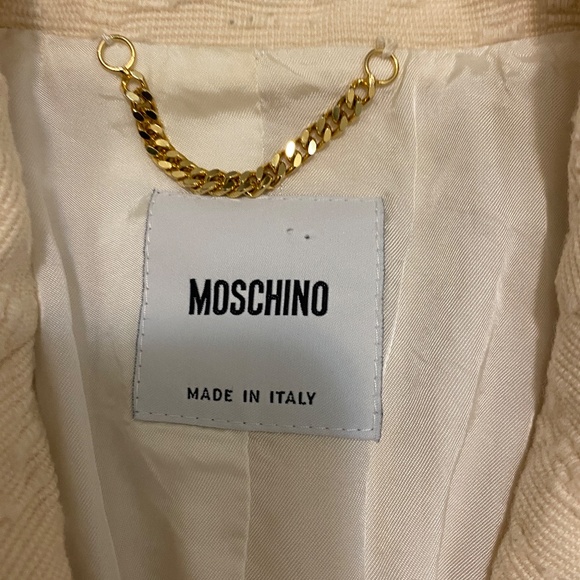 Moschino Vintage Cream Wool Coat Size 8 - Picture 2 of 15